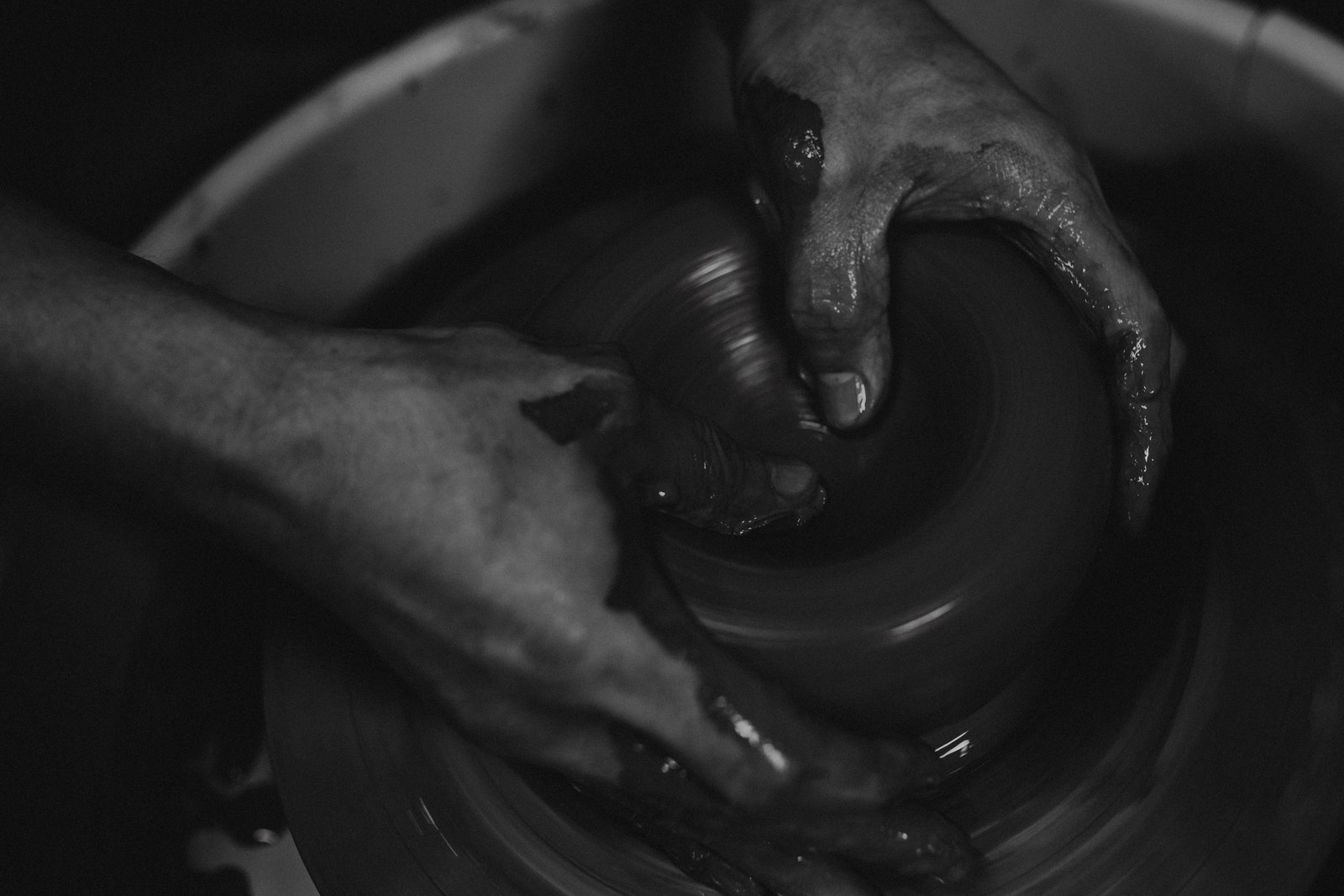 Pottery crafting scene